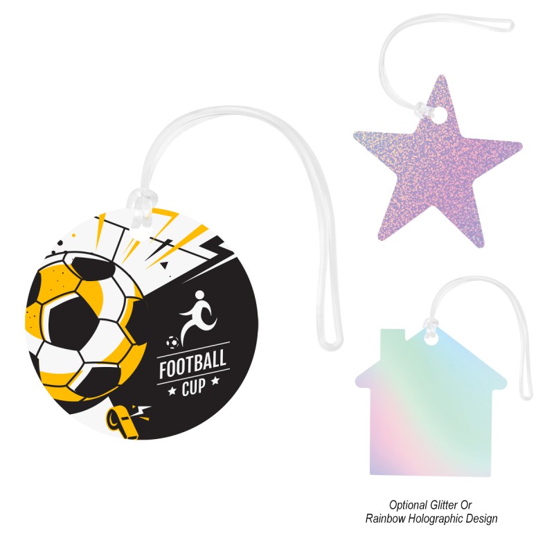 Acrylic Bag Tag - Custom Shape 4" 1 Acrylic Bag Tag - Custom Shape 4" 1