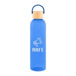 32 Oz. Jeffrey Rpet Bottle With Bamboo Lid And Easy Carry Handle - 50256 TRNBLU Silkscreen 32 Oz. Jeffrey Rpet Bottle With Bamboo Lid And Easy Carry Handle - 50256 TRNBLU Silkscreen