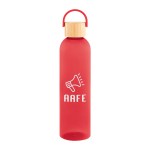 32 Oz. Jeffrey Rpet Bottle With Bamboo Lid And Easy Carry Handle - 50256 TRNRED Silkscreen 32 Oz. Jeffrey Rpet Bottle With Bamboo Lid And Easy Carry Handle - 50256 TRNRED Silkscreen