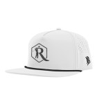Branded Bills Bare Flat Rope Cap - 15081 WHTBLK Embroidery Branded Bills Bare Flat Rope Cap - 15081 WHTBLK Embroidery