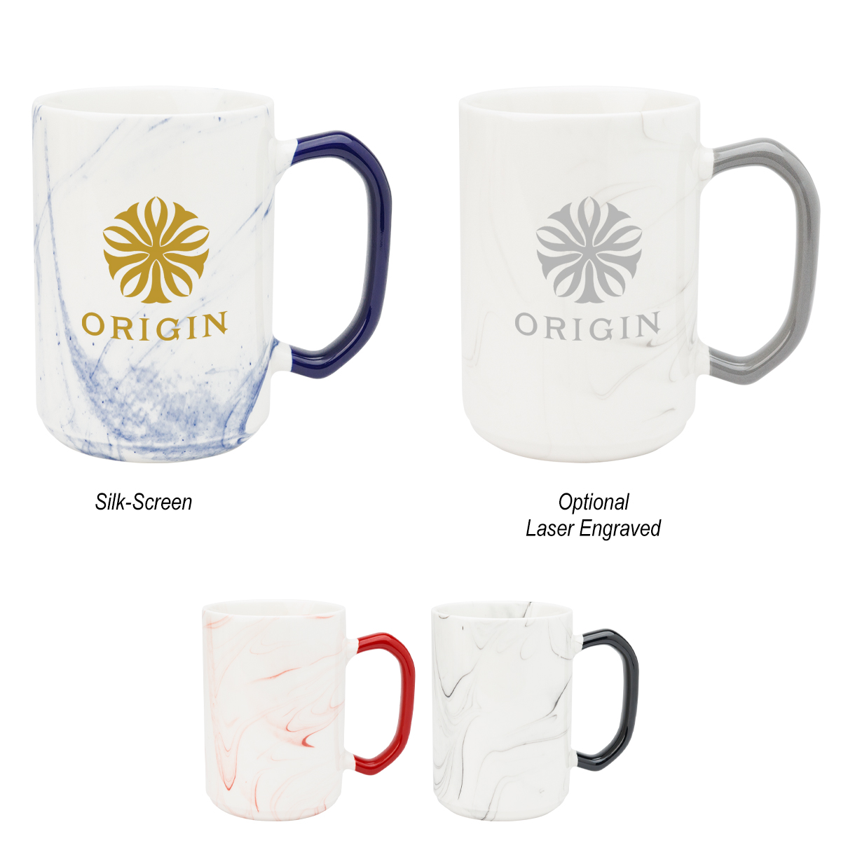 15 Oz. Marble Finish Ceramic Mug 1