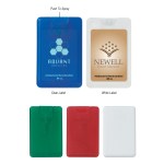 .66 Oz. Card Shape Hand Sanitizer 1 .66 Oz. Card Shape Hand Sanitizer 1