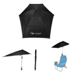 50" Arc Spf 50 Chair Umbrella With 100% Rpet Canopy - 45018 BLK Silkscreen 50" Arc Spf 50 Chair Umbrella With 100% Rpet Canopy - 45018 BLK Silkscreen