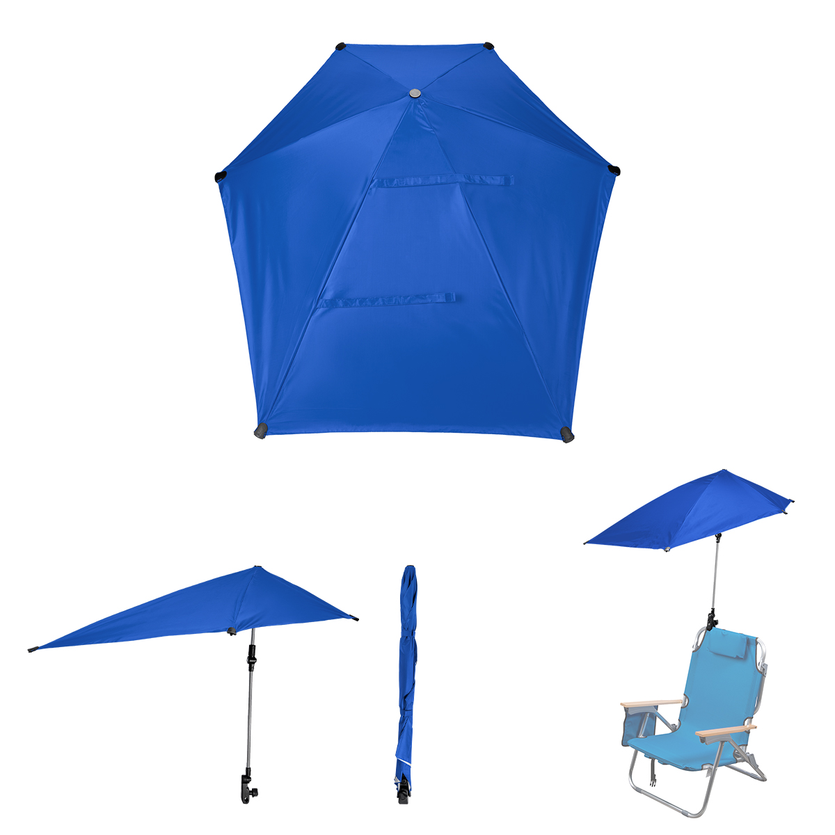 50" Arc Spf 50 Chair Umbrella With 100% Rpet Canopy 1