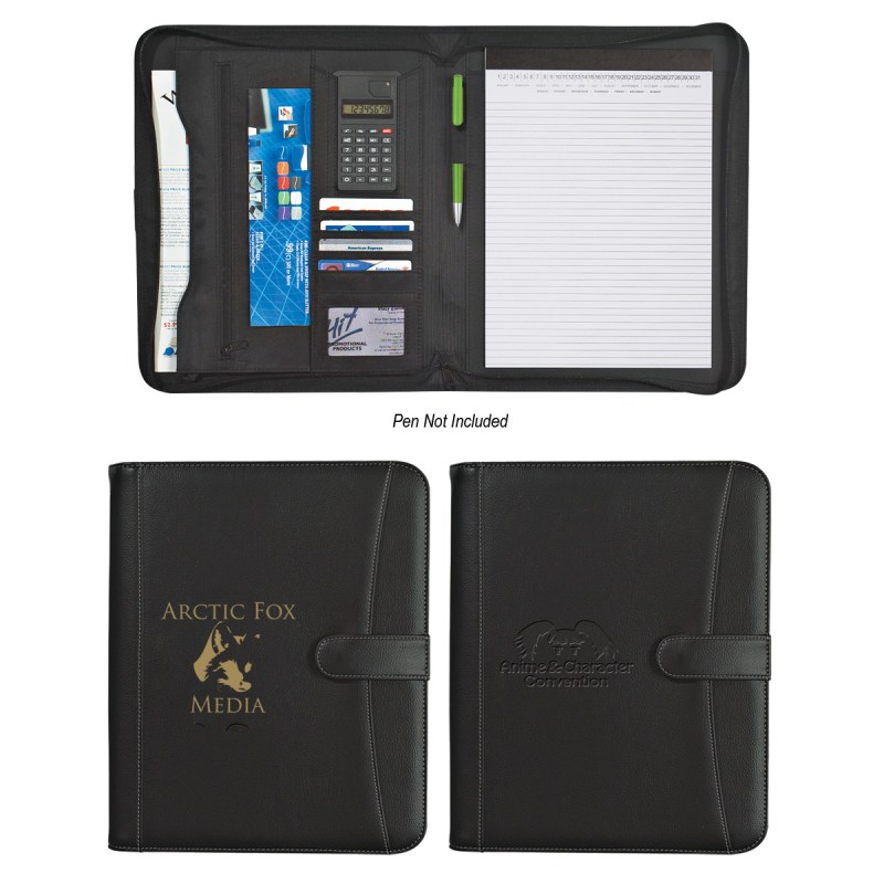 Pebble Grain Zippered Portfolio With Calculator 1 Pebble Grain Zippered Portfolio With Calculator 1