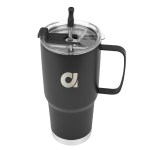 30 Oz. Lisbon Stainless Steel Tumbler With Straw - 50158 BLK Laser 30 Oz. Lisbon Stainless Steel Tumbler With Straw - 50158 BLK Laser