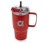 30 Oz. Lisbon Stainless Steel Tumbler With Straw - 50158 RED Laser 30 Oz. Lisbon Stainless Steel Tumbler With Straw - 50158 RED Laser