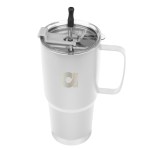 30 Oz. Lisbon Stainless Steel Tumbler With Straw - 50158 WHT Blank 30 Oz. Lisbon Stainless Steel Tumbler With Straw - 50158 WHT Blank