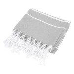 Recycled Beach Blanket With Tassel Fringe - 8081 GRA Blank Recycled Beach Blanket With Tassel Fringe - 8081 GRA Blank