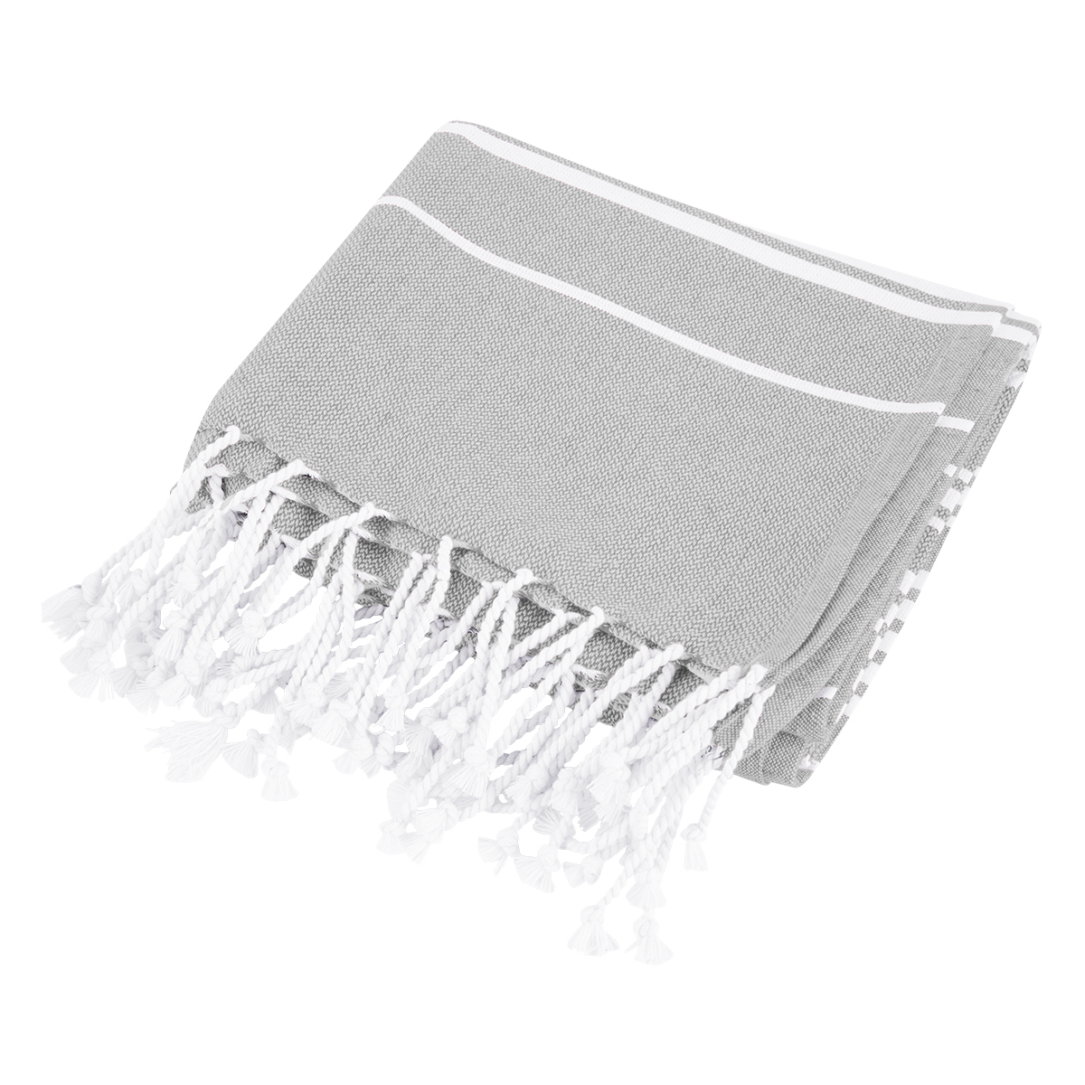 Recycled Beach Blanket With Tassel Fringe 1