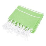 Recycled Beach Blanket With Tassel Fringe - 8081 LIM Blank Recycled Beach Blanket With Tassel Fringe - 8081 LIM Blank