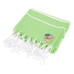 Recycled Beach Blanket With Tassel Fringe - 8081 LIM Embroidery Recycled Beach Blanket With Tassel Fringe - 8081 LIM Embroidery