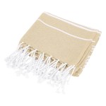 Recycled Beach Blanket With Tassel Fringe - 8081 TAN Blank Recycled Beach Blanket With Tassel Fringe - 8081 TAN Blank