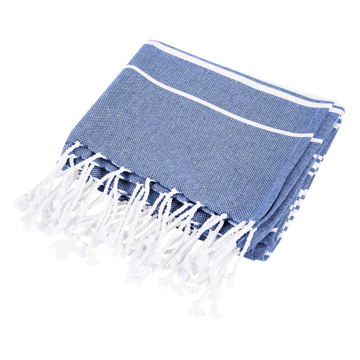Recycled Beach Blanket With Tassel Fringe 1