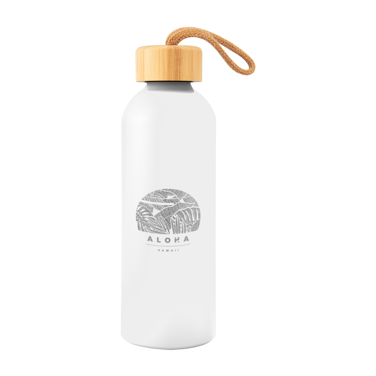 25 Oz. Full Laser Blaire Recycled Aluminum Bottle With Bamboo Lid 1