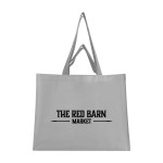 Matte Laminated Recycled Non-woven Dual Handle Shopper Tote Bag - 30161 GRA Silkscreen Matte Laminated Recycled Non-woven Dual Handle Shopper Tote Bag - 30161 GRA Silkscreen