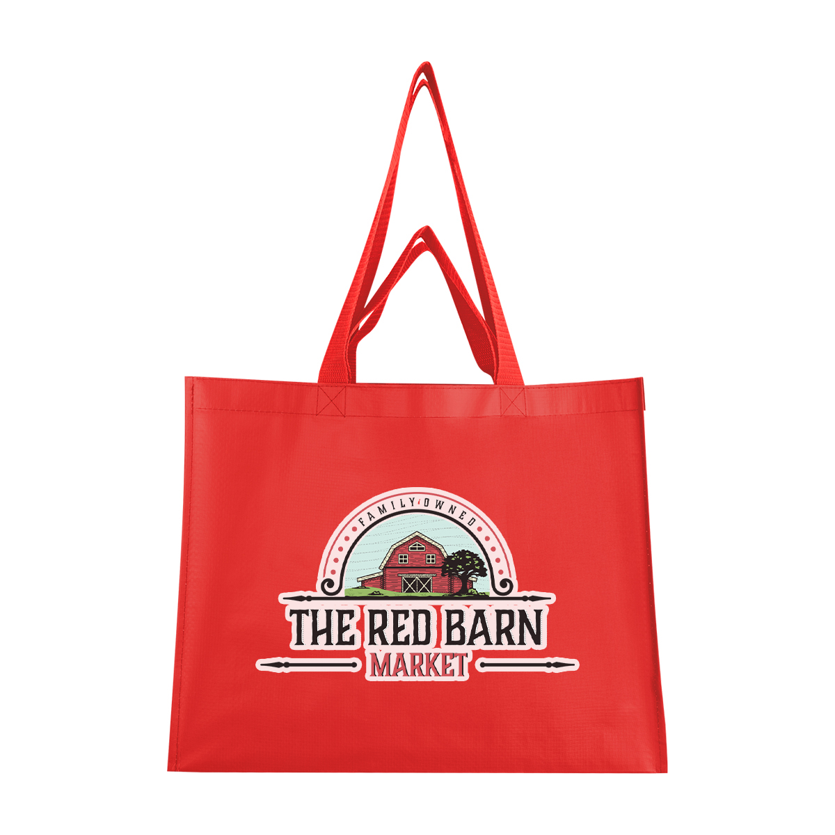 Matte Laminated Recycled Non-woven Dual Handle Shopper Tote Bag 1