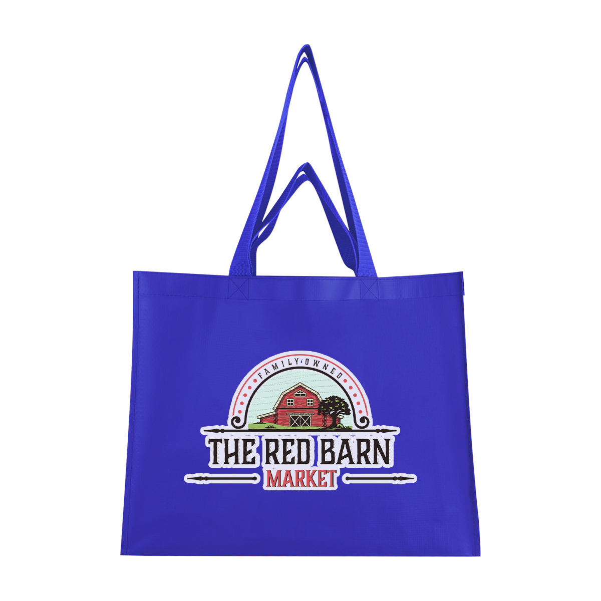 Matte Laminated Recycled Non-woven Dual Handle Shopper Tote Bag 1
