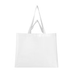 Matte Laminated Recycled Non-woven Dual Handle Shopper Tote Bag - 30161 WHT Blank Matte Laminated Recycled Non-woven Dual Handle Shopper Tote Bag - 30161 WHT Blank