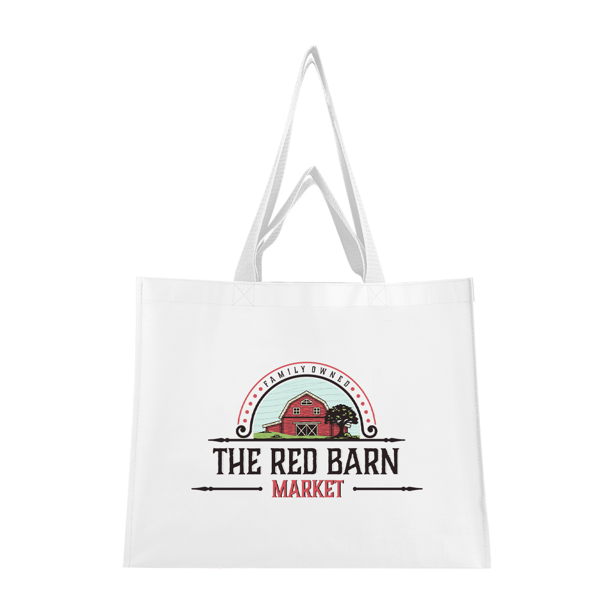 Matte Laminated Recycled Non-woven Dual Handle Shopper Tote Bag 1