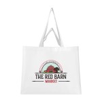Matte Laminated Recycled Non-woven Dual Handle Shopper Tote Bag - 30161 WHT Colorbrite Matte Laminated Recycled Non-woven Dual Handle Shopper Tote Bag - 30161 WHT Colorbrite