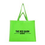 Matte Laminated Recycled Non-woven Dual Handle Shopper Tote Bag - 30161 LIM Silkscreen Matte Laminated Recycled Non-woven Dual Handle Shopper Tote Bag - 30161 LIM Silkscreen