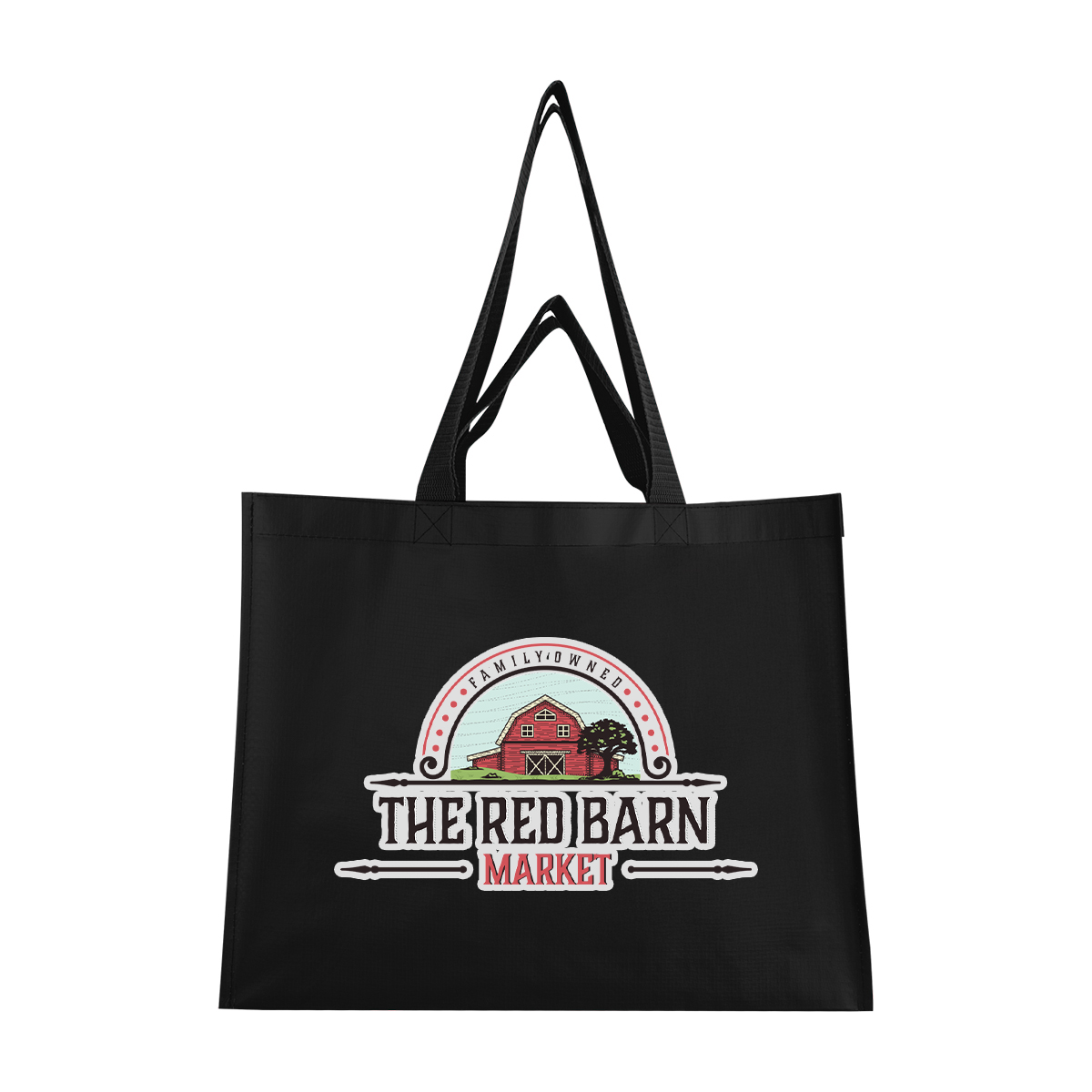 Matte Laminated Recycled Non-woven Dual Handle Shopper Tote Bag 1