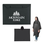 Adult Poncho - 7740 BLK Silkscreen Adult Poncho - 7740 BLK Silkscreen