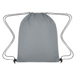 Ripstop Drawstring Bag - 3063 GRABLK Back Blank Ripstop Drawstring Bag - 3063 GRABLK Back Blank