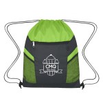 Ripstop Drawstring Bag - 3063 LIMBLK Silkscreen Ripstop Drawstring Bag - 3063 LIMBLK Silkscreen