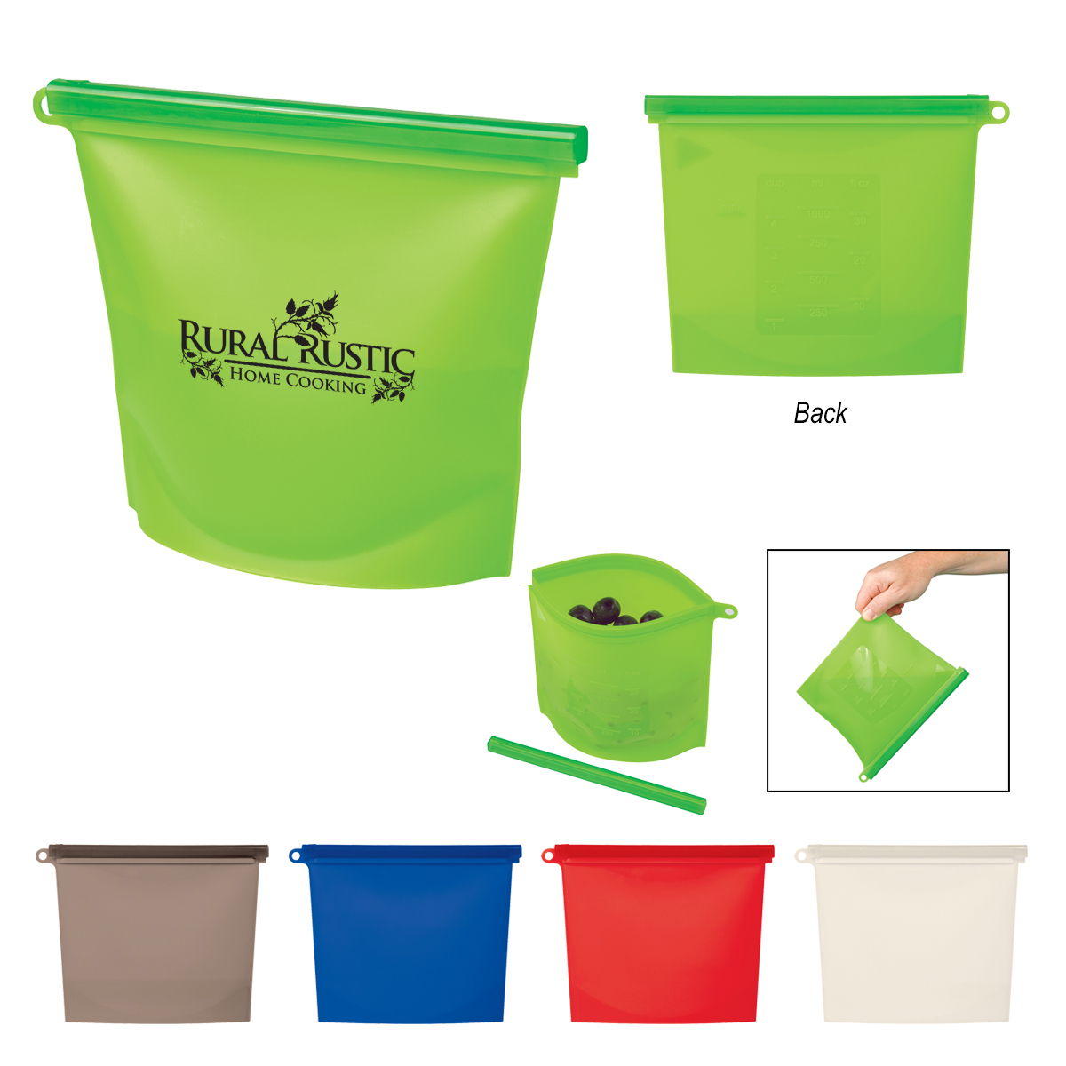 Reusable Food Bag With Plastic Slider 1