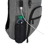 Heathered Rfid Laptop Backpack & Briefcase - 3689 GRA Inset Heathered Rfid Laptop Backpack & Briefcase - 3689 GRA Inset