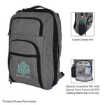 Heathered Rfid Laptop Backpack & Briefcase - 3689 GRA Silkscreen Heathered Rfid Laptop Backpack & Briefcase - 3689 GRA Silkscreen