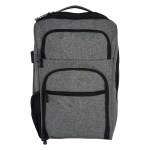 Heathered Rfid Laptop Backpack & Briefcase - 3689 GRA Front Heathered Rfid Laptop Backpack & Briefcase - 3689 GRA Front
