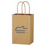 Kraft Paper Brown Shopping Bag - 5-1/4" X 8-1/4" - 3900 NAT Flexography Kraft Paper Brown Shopping Bag - 5-1/4" X 8-1/4" - 3900 NAT Flexography