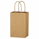 Kraft Paper Brown Shopping Bag - 5-1/4" X 8-1/4" 2 Kraft Paper Brown Shopping Bag - 5-1/4" X 8-1/4" 2