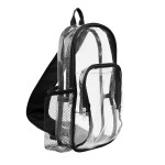 Chloe Clear Crossbody Sling Bag - 35133 CLRBLK Angle Chloe Clear Crossbody Sling Bag - 35133 CLRBLK Angle