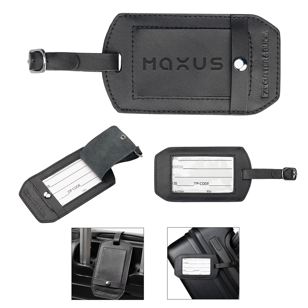 Cutter & Buck® Leather Luggage Tag 1 Cutter & Buck® Leather Luggage Tag 1