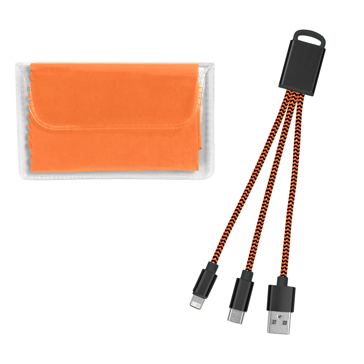 Braided Charging Buddy & Micro Fiber Cloth Set 1