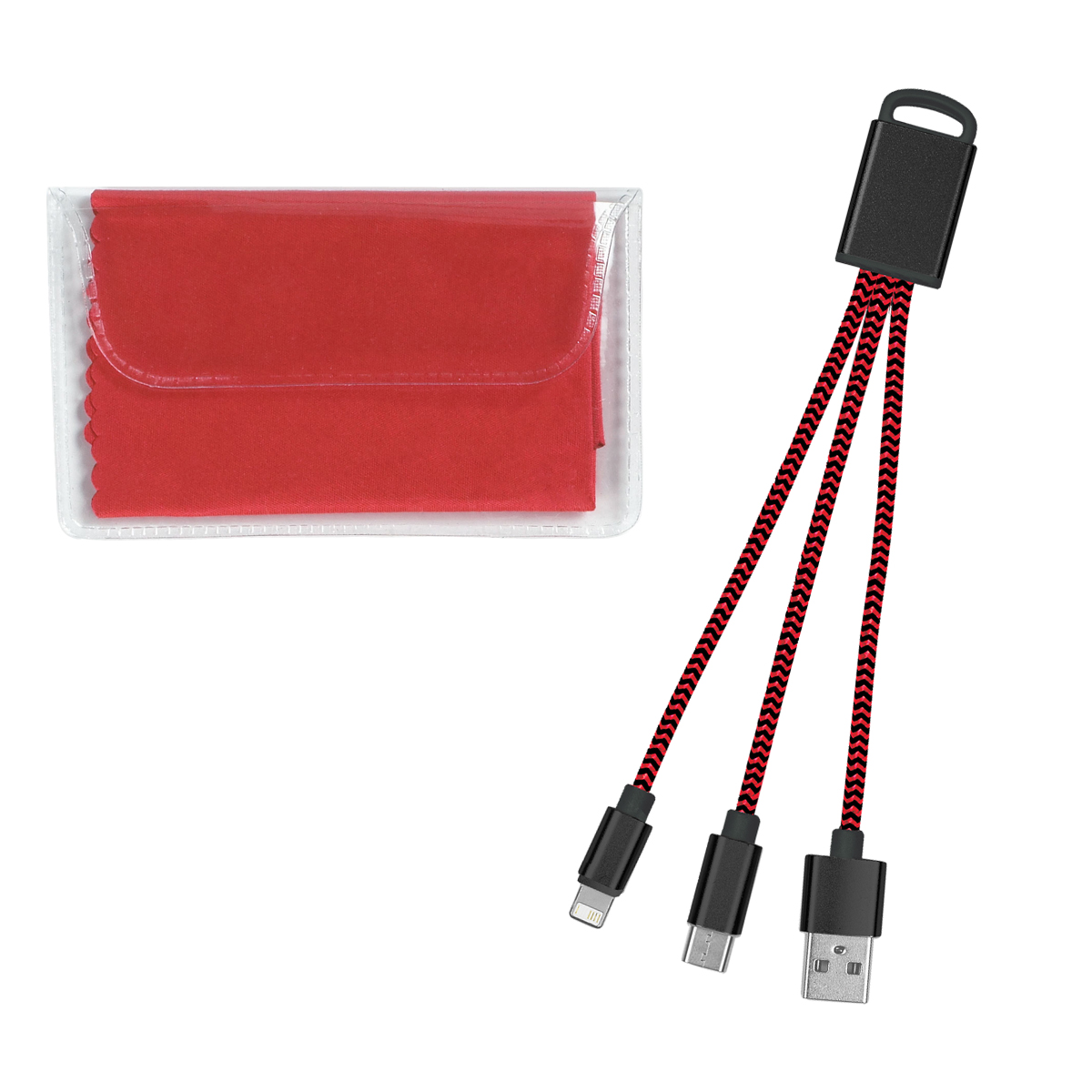 Braided Charging Buddy & Micro Fiber Cloth Set 1