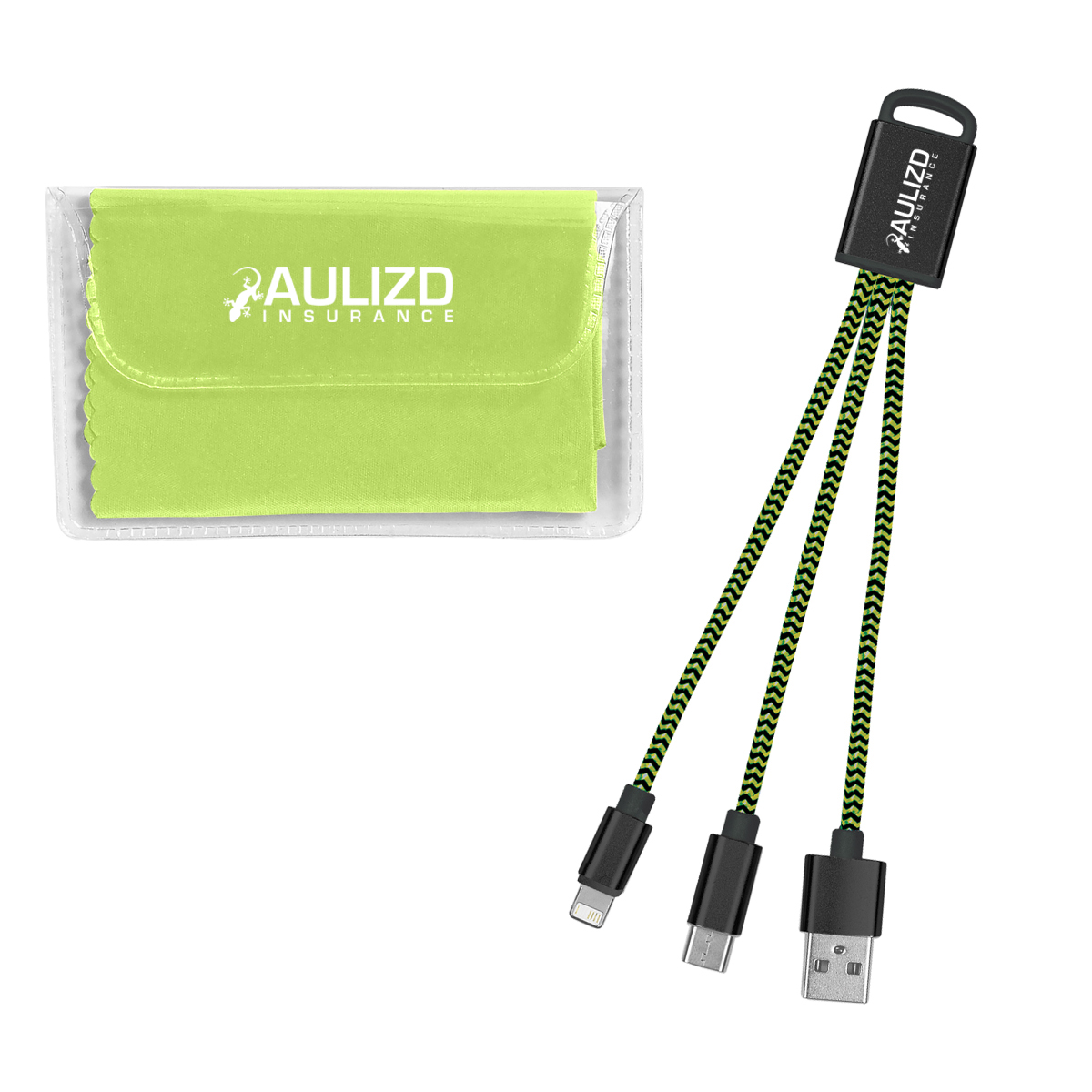Braided Charging Buddy & Micro Fiber Cloth Set 1