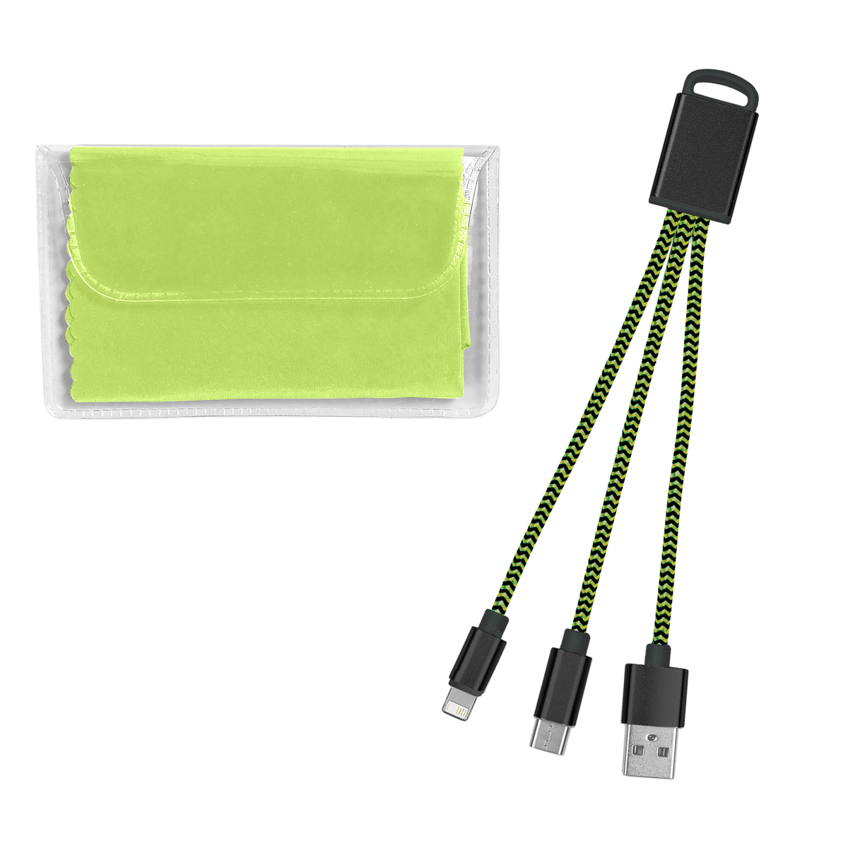 Braided Charging Buddy & Micro Fiber Cloth Set 1
