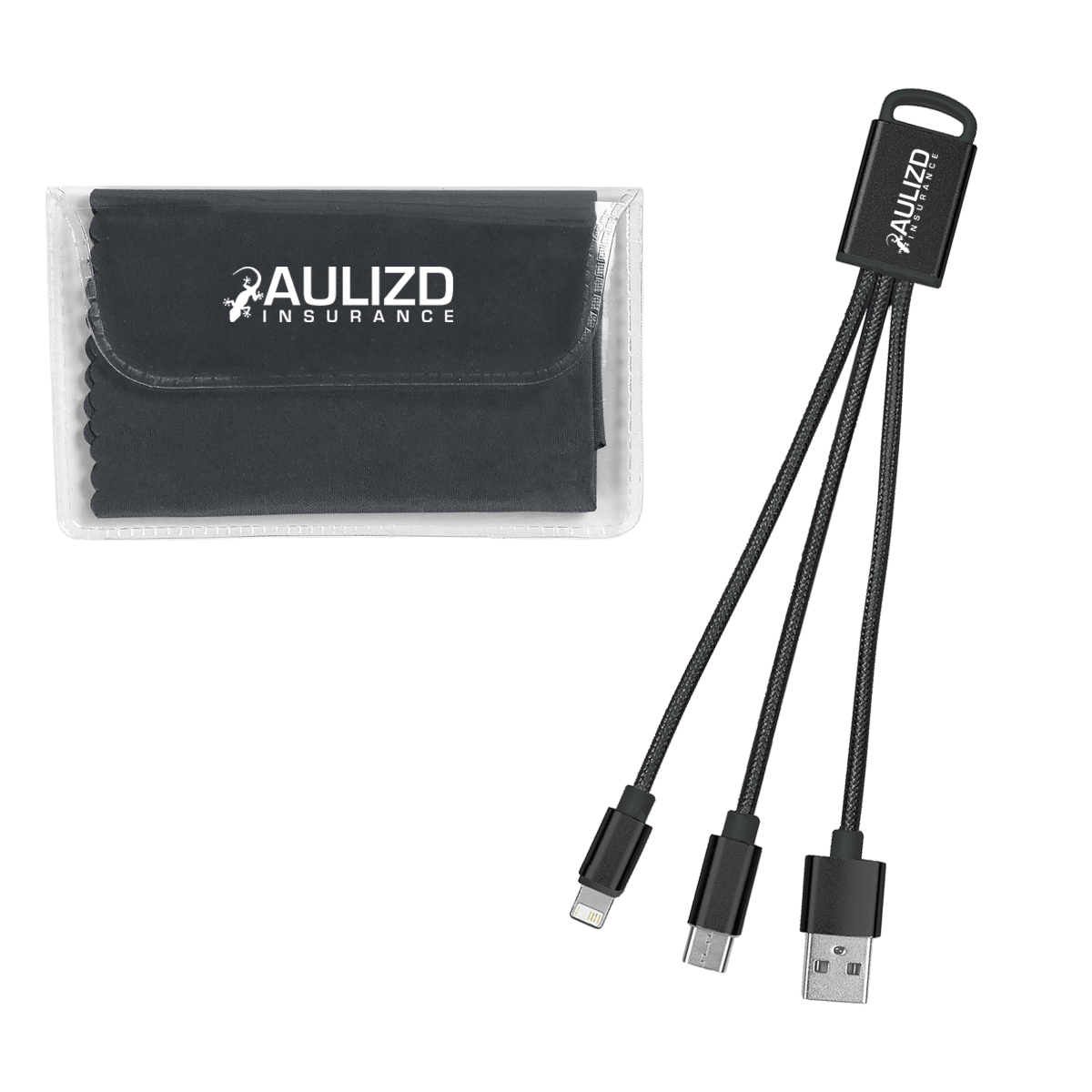 Braided Charging Buddy & Micro Fiber Cloth Set 1