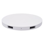 Power Balance Wireless Charging Pad Usb Hub - 2457 WHT PortFront Power Balance Wireless Charging Pad Usb Hub - 2457 WHT PortFront