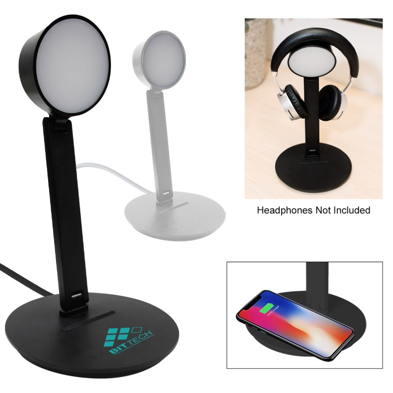 Vanity Light Wireless Charger With Headphone Stand 1 Vanity Light Wireless Charger With Headphone Stand 1