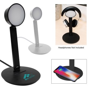 Vanity Light Wireless Charger With Headphone Stand 1 Vanity Light Wireless Charger With Headphone Stand 1
