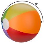 16" Rainbow Beach Ball - 706 RAINBOW Measurement 16" Rainbow Beach Ball - 706 RAINBOW Measurement