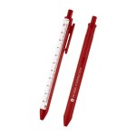 Straight Line Pen With 4" Ruler - 12024 REDWHT Silkscreen Straight Line Pen With 4" Ruler - 12024 REDWHT Silkscreen