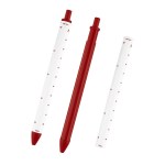 Straight Line Pen With 4" Ruler - 12024 REDWHT Open Straight Line Pen With 4" Ruler - 12024 REDWHT Open