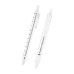 Straight Line Pen With 4" Ruler - 12024 WHTWHT Silkscreen Straight Line Pen With 4" Ruler - 12024 WHTWHT Silkscreen